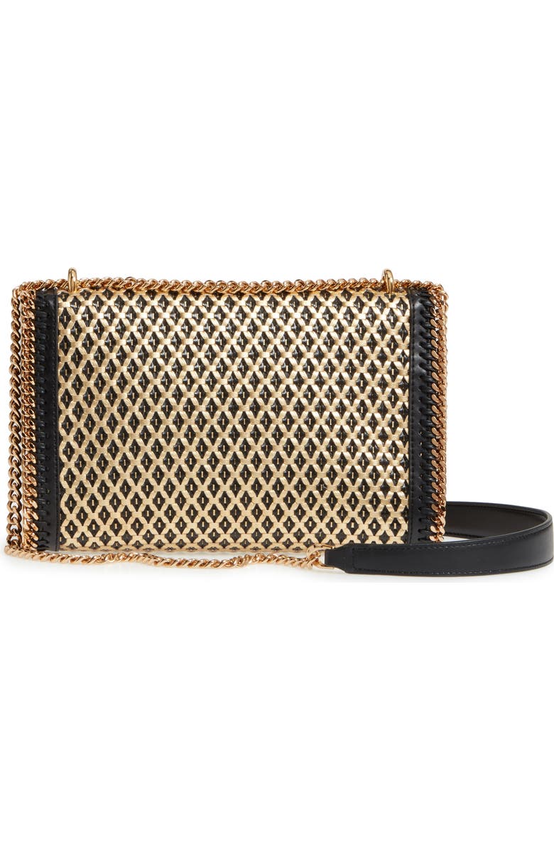 Stella McCartney Woven Faux Leather Flap Shoulder Bag, Alternate, color,