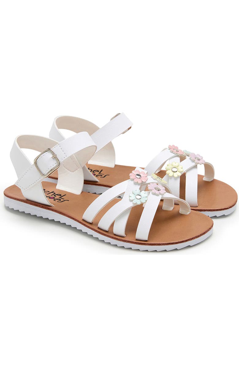 RACHEL SHOES Kids' Flower Play Sandal, Main, color, White/ Pastel