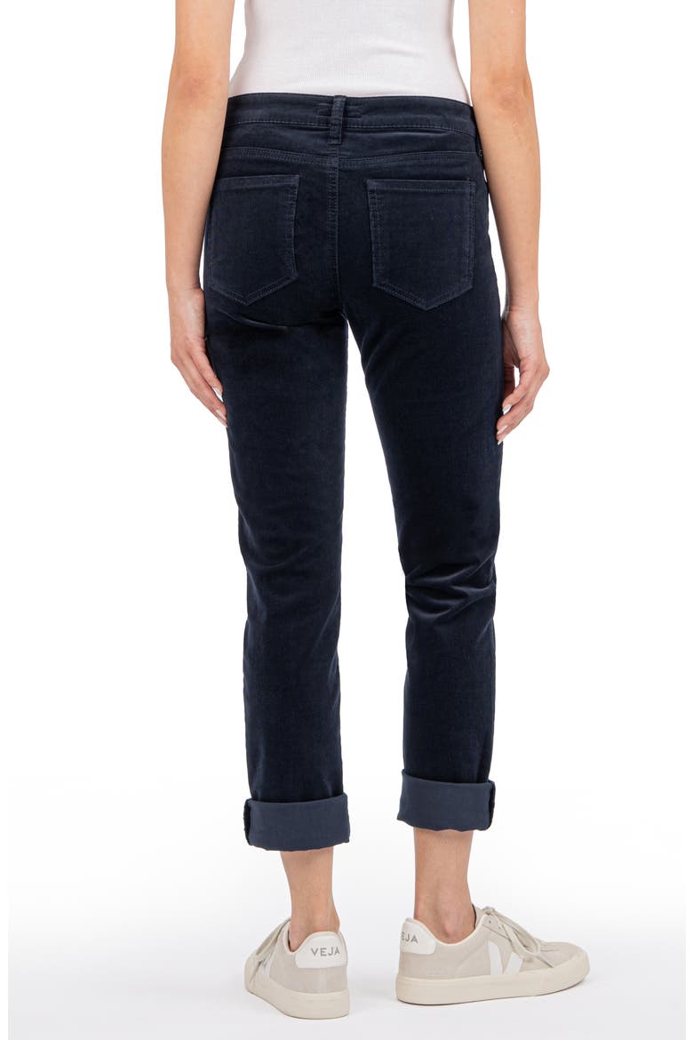 Catherine Stretch Cotton Corduroy Boyfriend Pants, Alternate, color, NAVY JM
