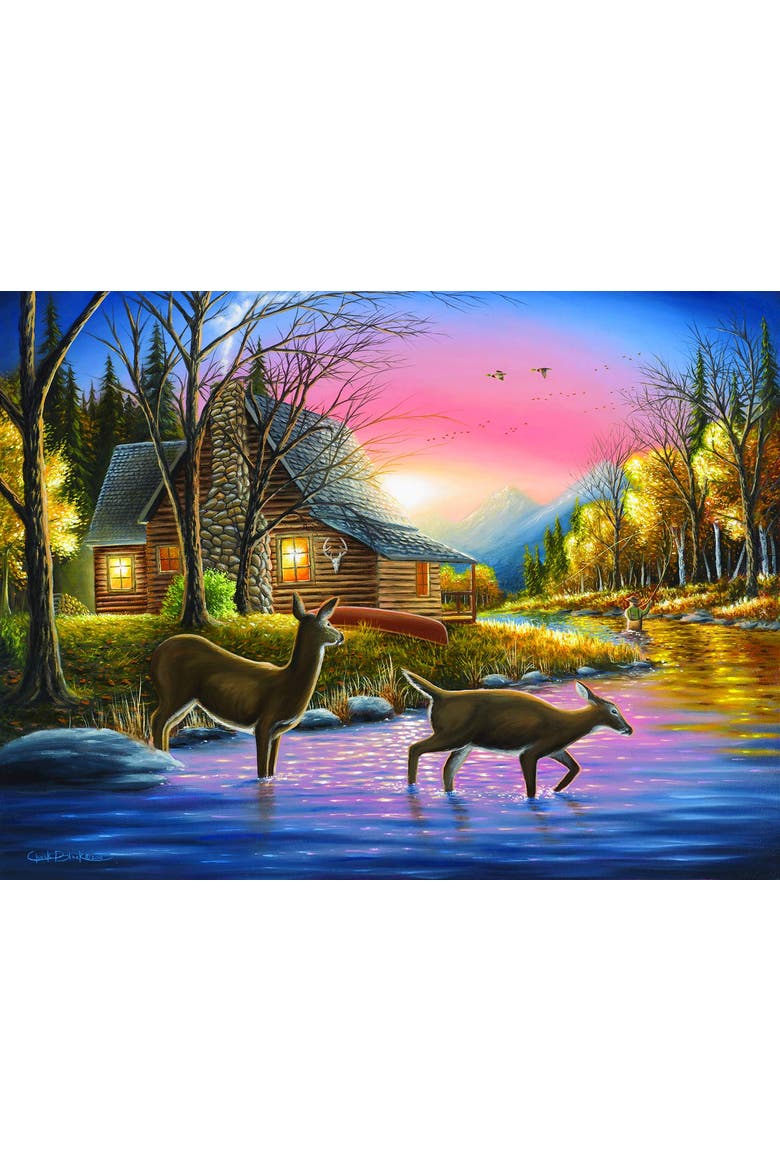 River's Crossing 500 piece Jigsaw Puzzle for Adults, Alternate, color, Multicolor