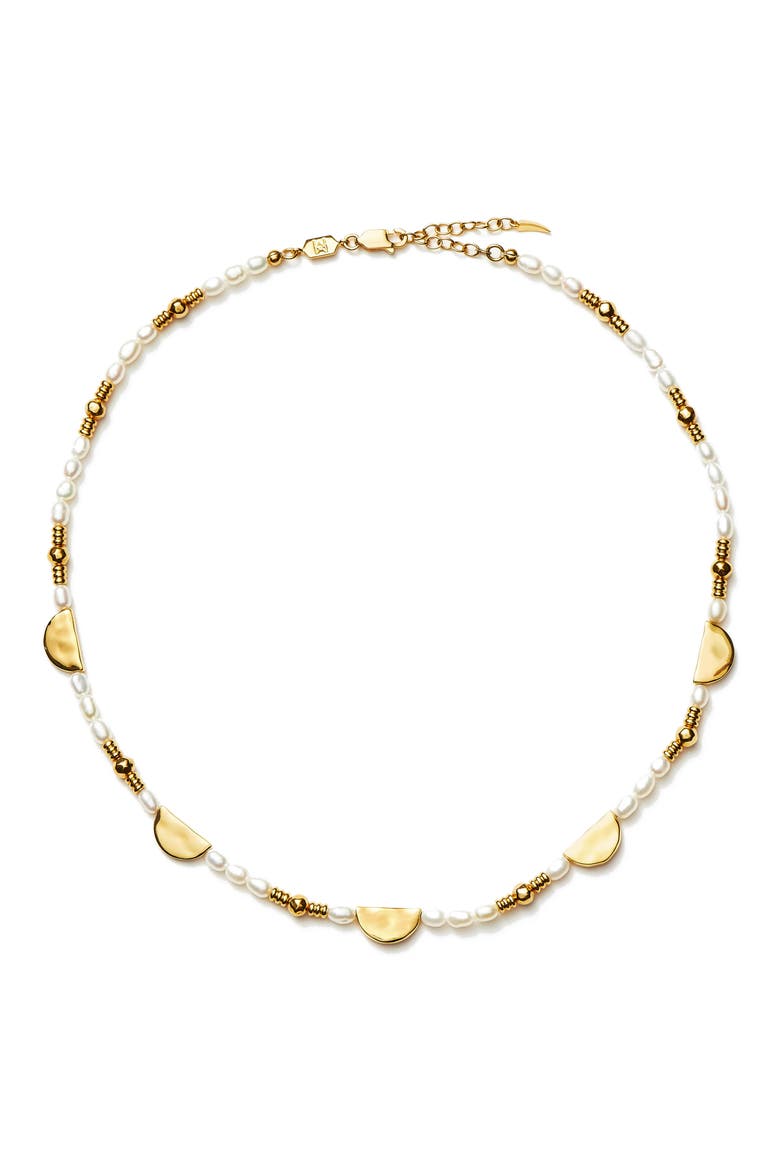 Zenyu Seed Pearl Choker Necklace, Main, color, GOLD
