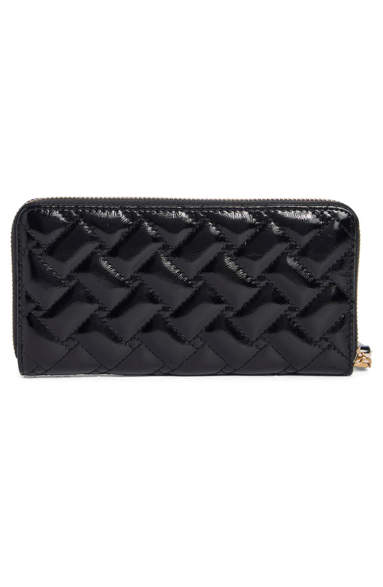 Kurt Geiger London Kensington Zip Around Leather Wallet, Alternate, color, Black