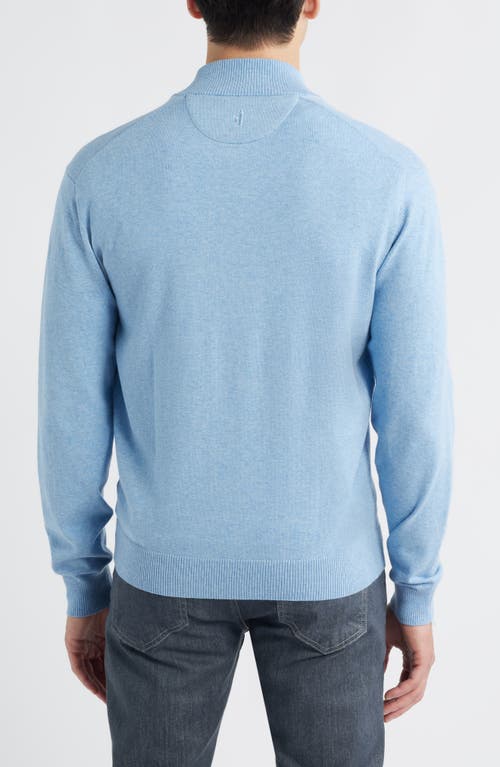 Johnnie-o Desmond Half Zip Sweater In Blue