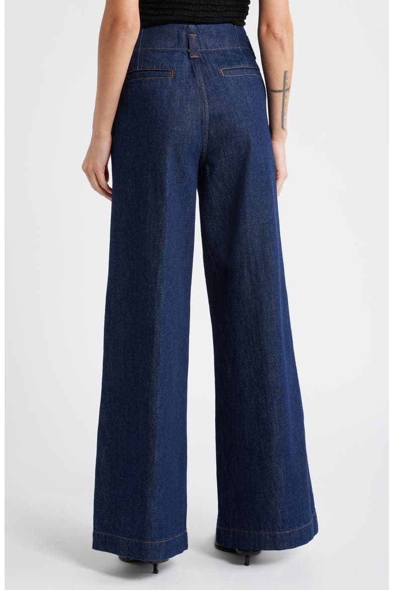 Darted Wide Leg Jeans, Alternate, color, RINSE