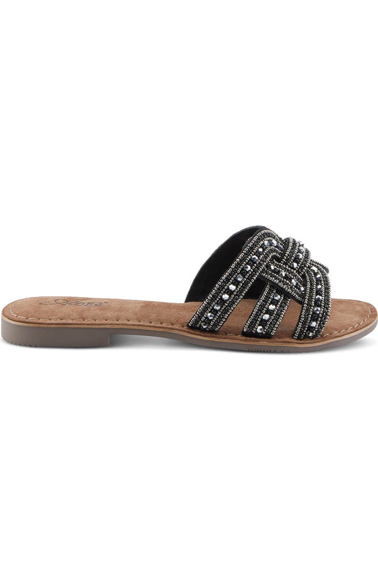 AZURA BY SPRING STEP Poshco Beaded Slide Sandal, Alternate, color, Black Multi