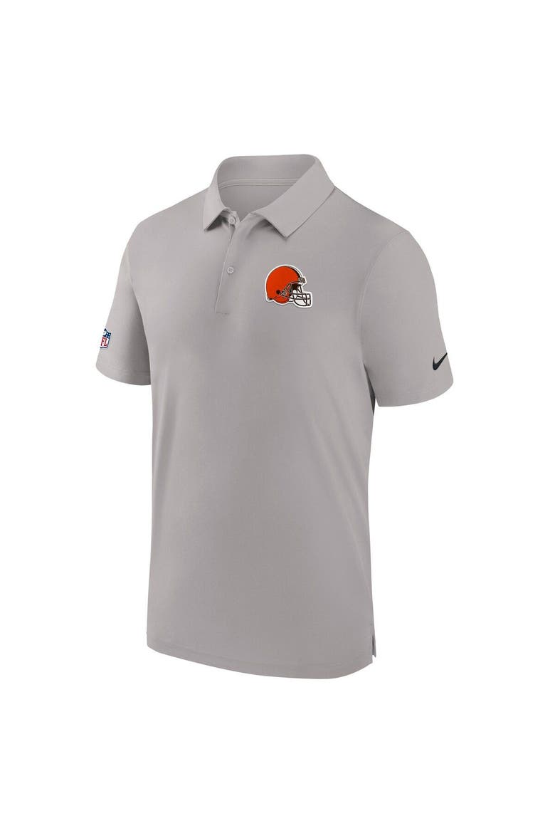 Men's Nike Gray Cleveland Browns Sideline Coaches Performance Polo, Alternate, color, Gray