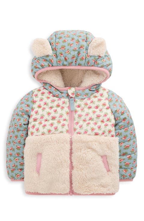 Kids' Mixed Borg Hooded Jacket