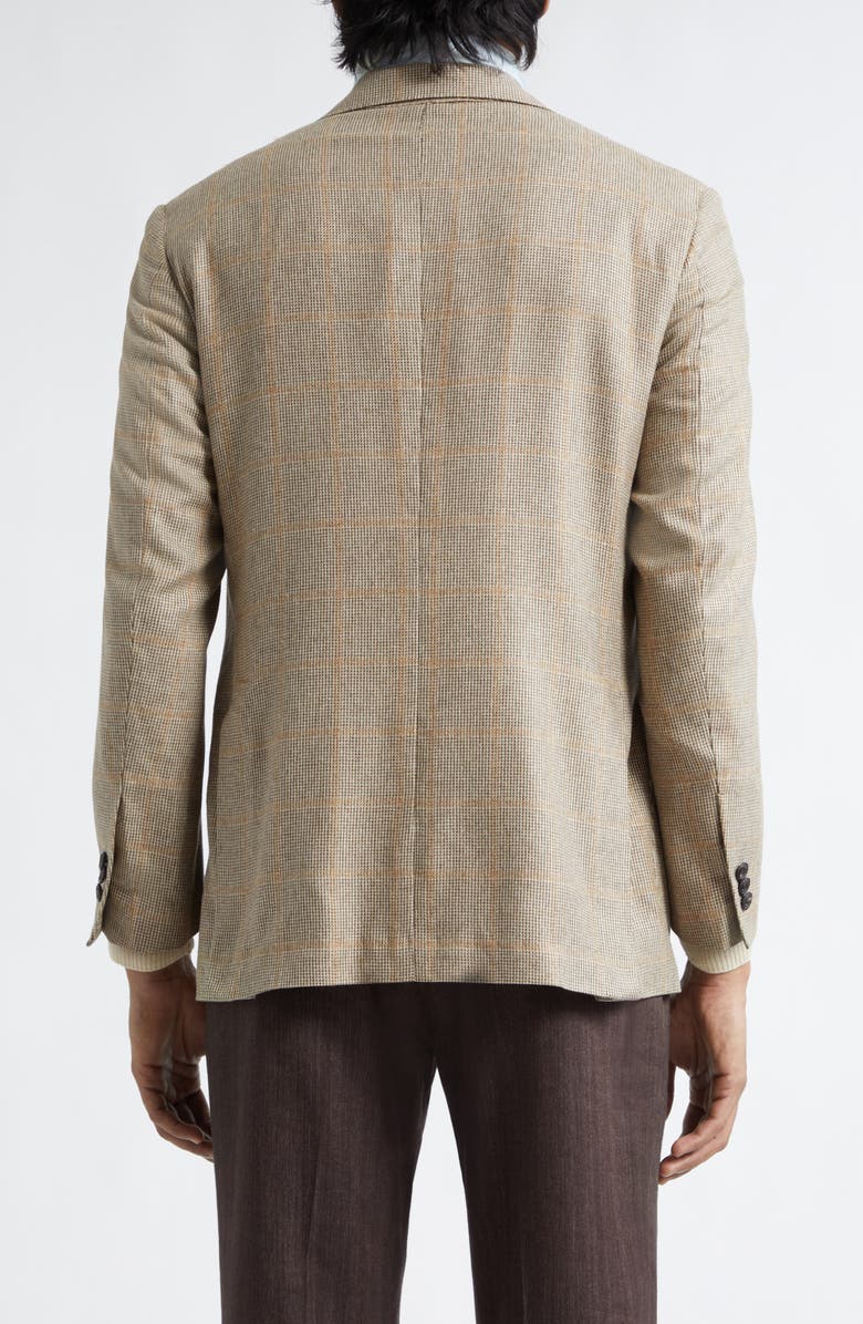 J. Mueser Waverly Check Silk Sport Coat, Alternate, color, Tan Windowpane