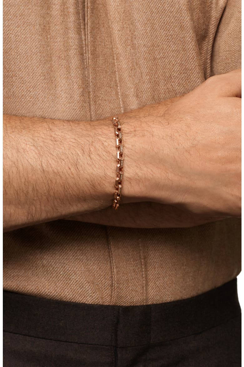 Streamline Link Bracelet, Alternate, color, COGNAC DIAMOND