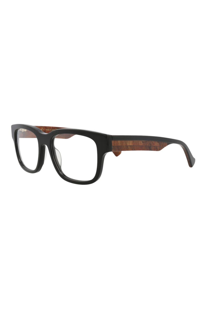 Square Optical Glasses, Alternate, color, BLACK BLACK TRANSPARENT