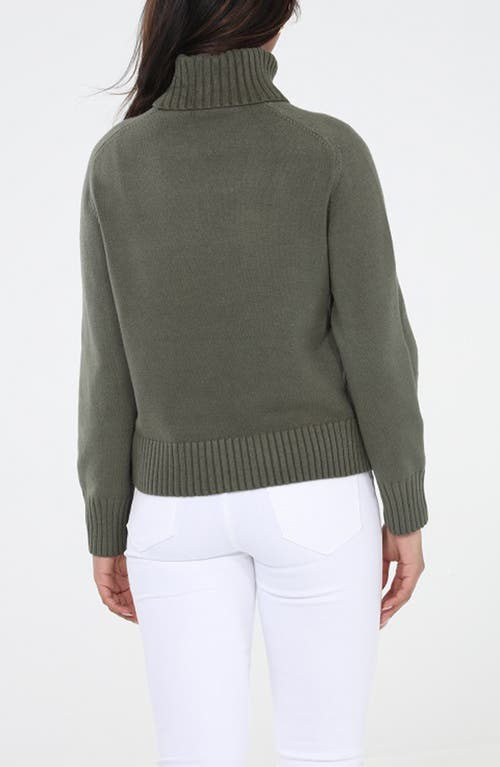 Rain And Rose Turtleneck Sweater In Gray