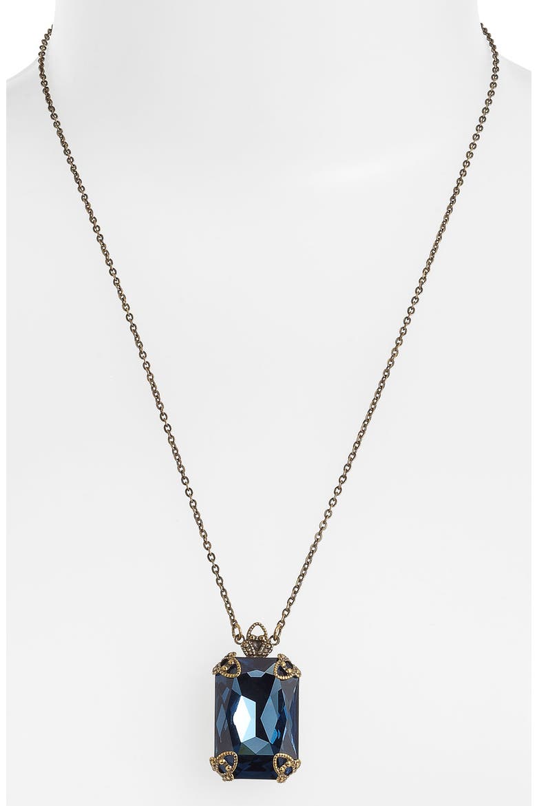 Pendant Necklace, Main, color, BLUE JEAN DREAM/ ANTIQUE GOLD