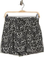 Melrose and Market Floral Cotton Blend Pull-On Shorts