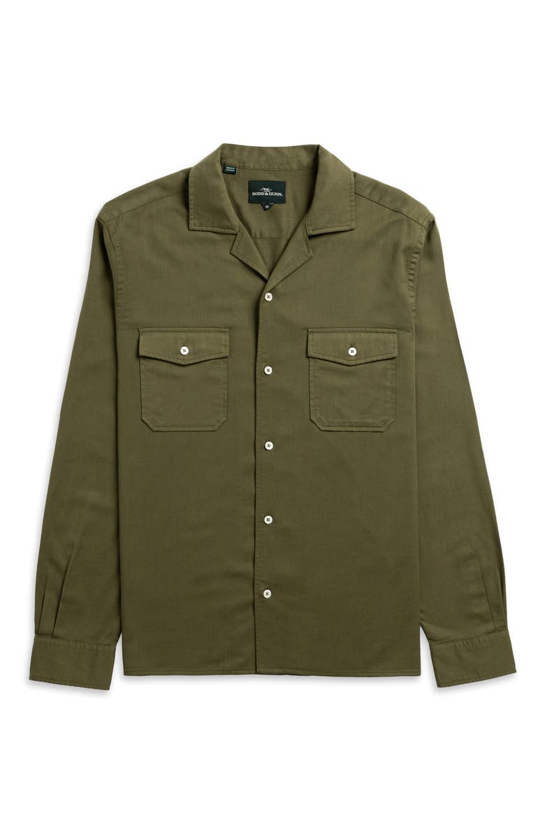 Salt Lake Cotton Camp Shirt, Alternate, color, MOSS