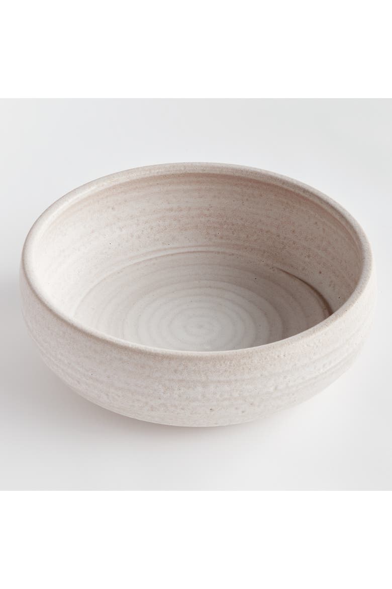 5" x 16" Chryssa Ceramic Matte Decorative Bowl Centerpiece for All Seasons, Alternate, color, White
