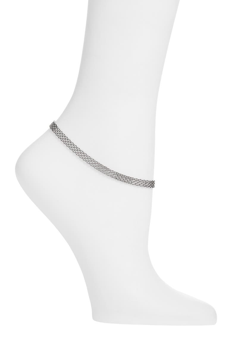 Blythe Anklet, Main, color, PLATINUM