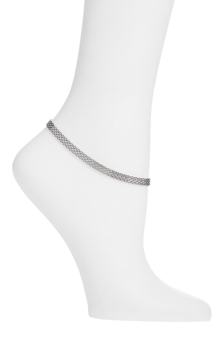 JENNY BIRD Blythe Anklet, Main, color, Platinum