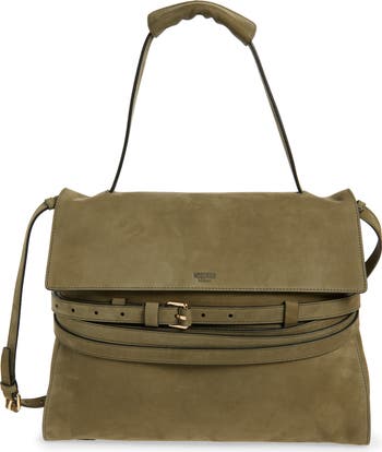 トートバッグ Moschino Stitching tie me back in suede medium POLMC4224 Moschino Tie Me bag in suede with stitching Medium | Moschino