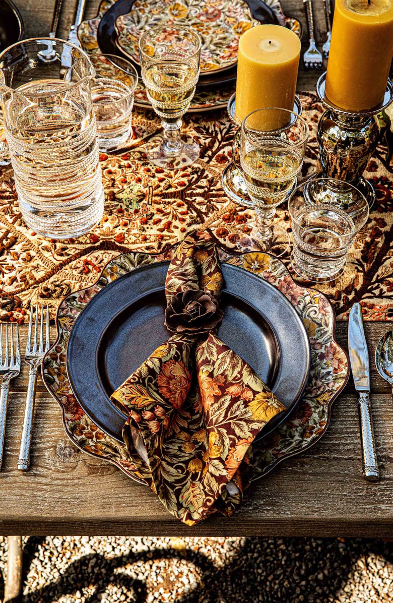 Juliska Willa Set of 4 Napkins, Main, color, Amber