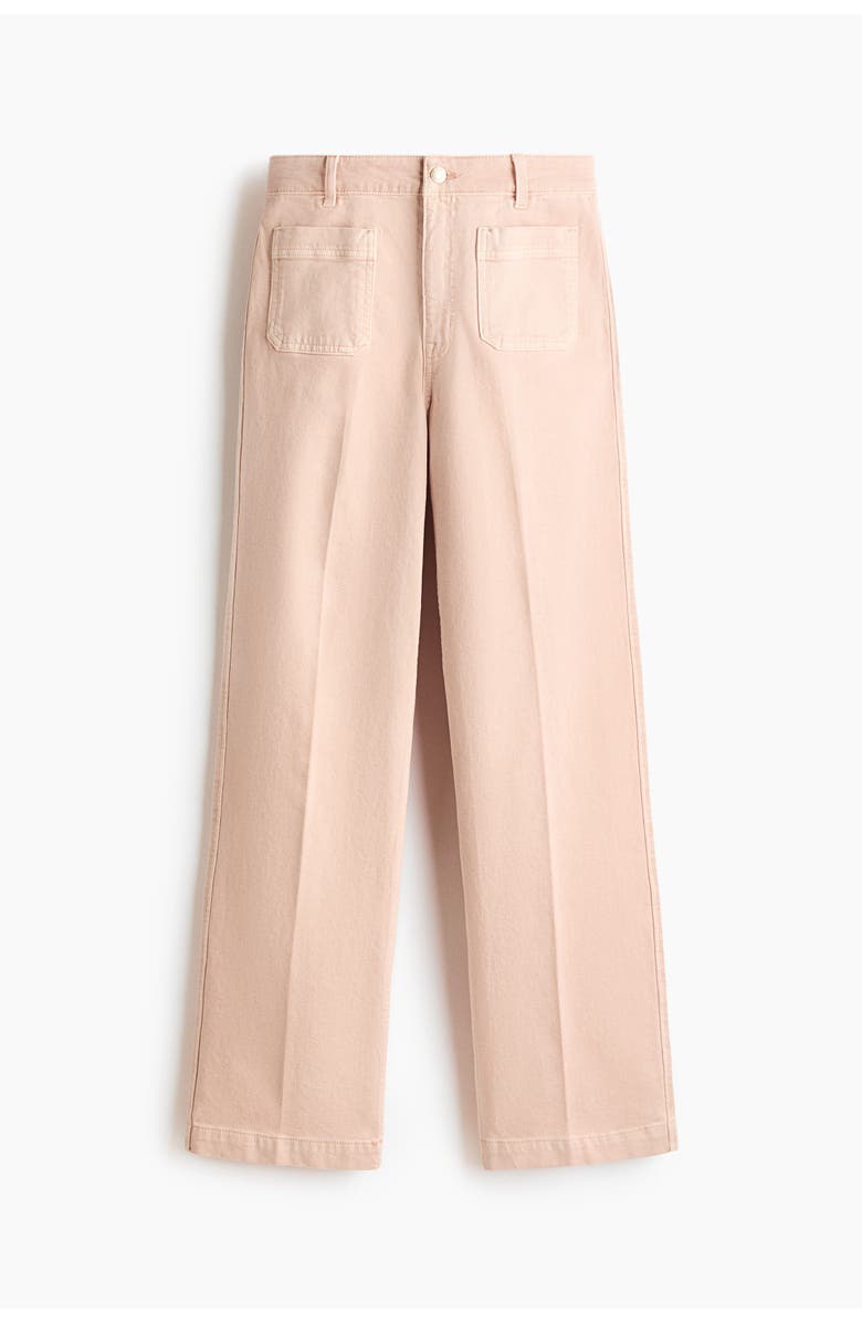 H&M Wide High Jeans, Main, color, Powder Pink