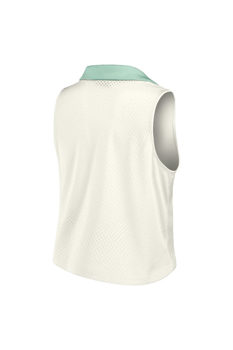 Women's Fanatics Cream New York Yankees Studio Wellness V-Neck Tank Top, Alternate, color, Cream