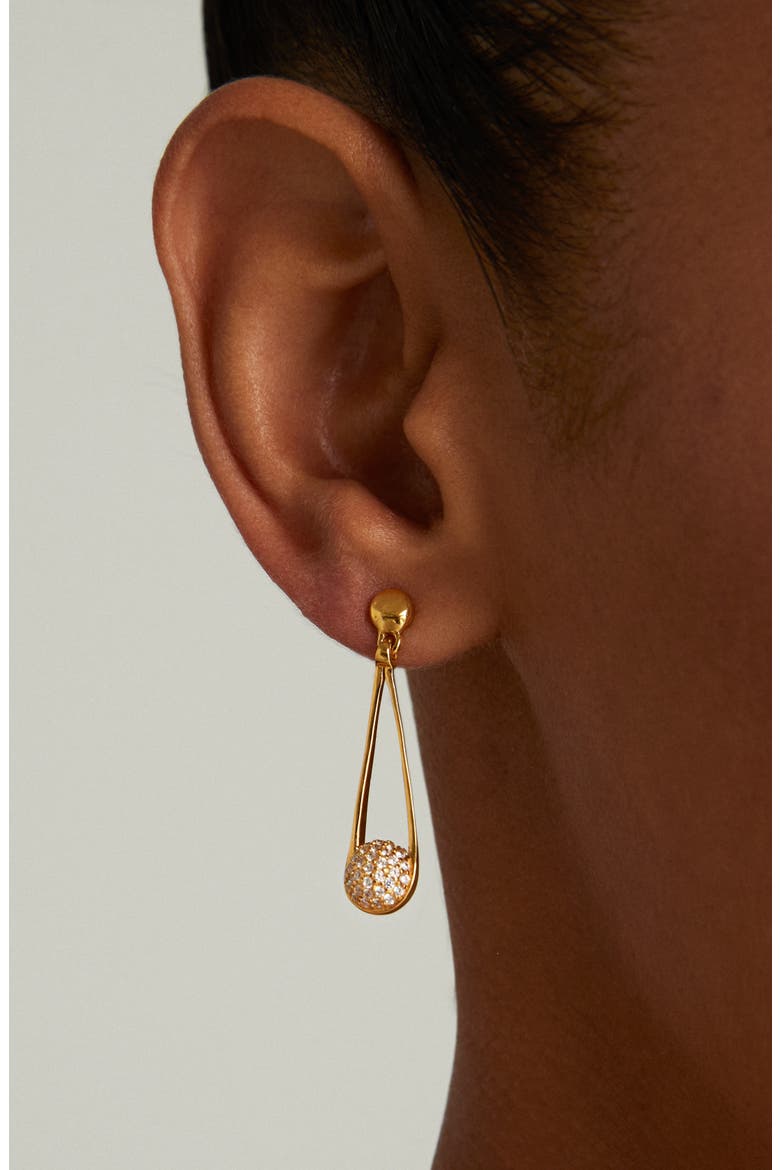 Mini Ipanema Pavé Drop Earrings, Alternate, color, TP 22KYG