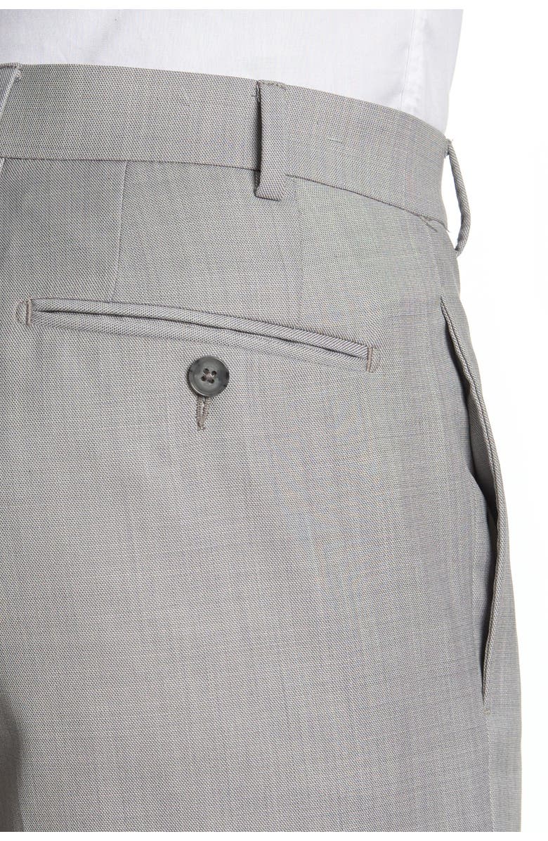 Calvin Klein Light Grey Solid Wool Blend Two Button Notch Lapel Suit, Alternate, color, 