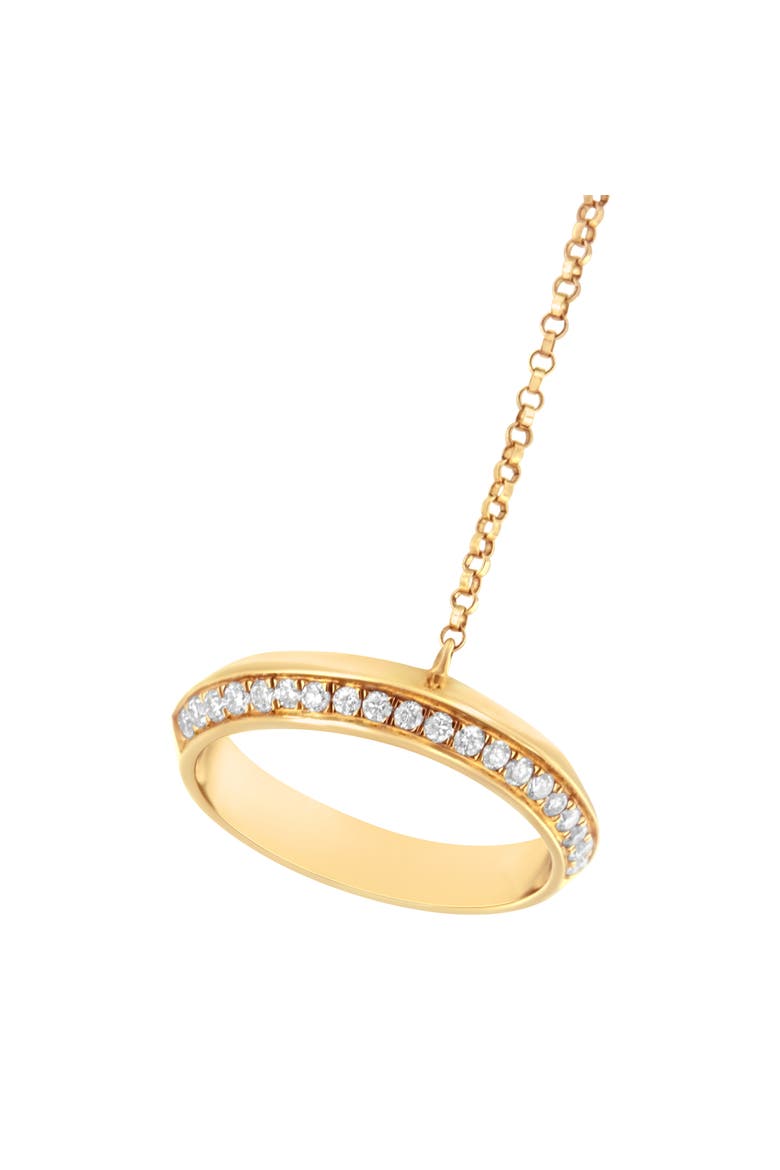 14K Yellow Gold 1/4 Cttw Diamond Ring and Bracelet Hand Chain, Alternate, color, Yellow