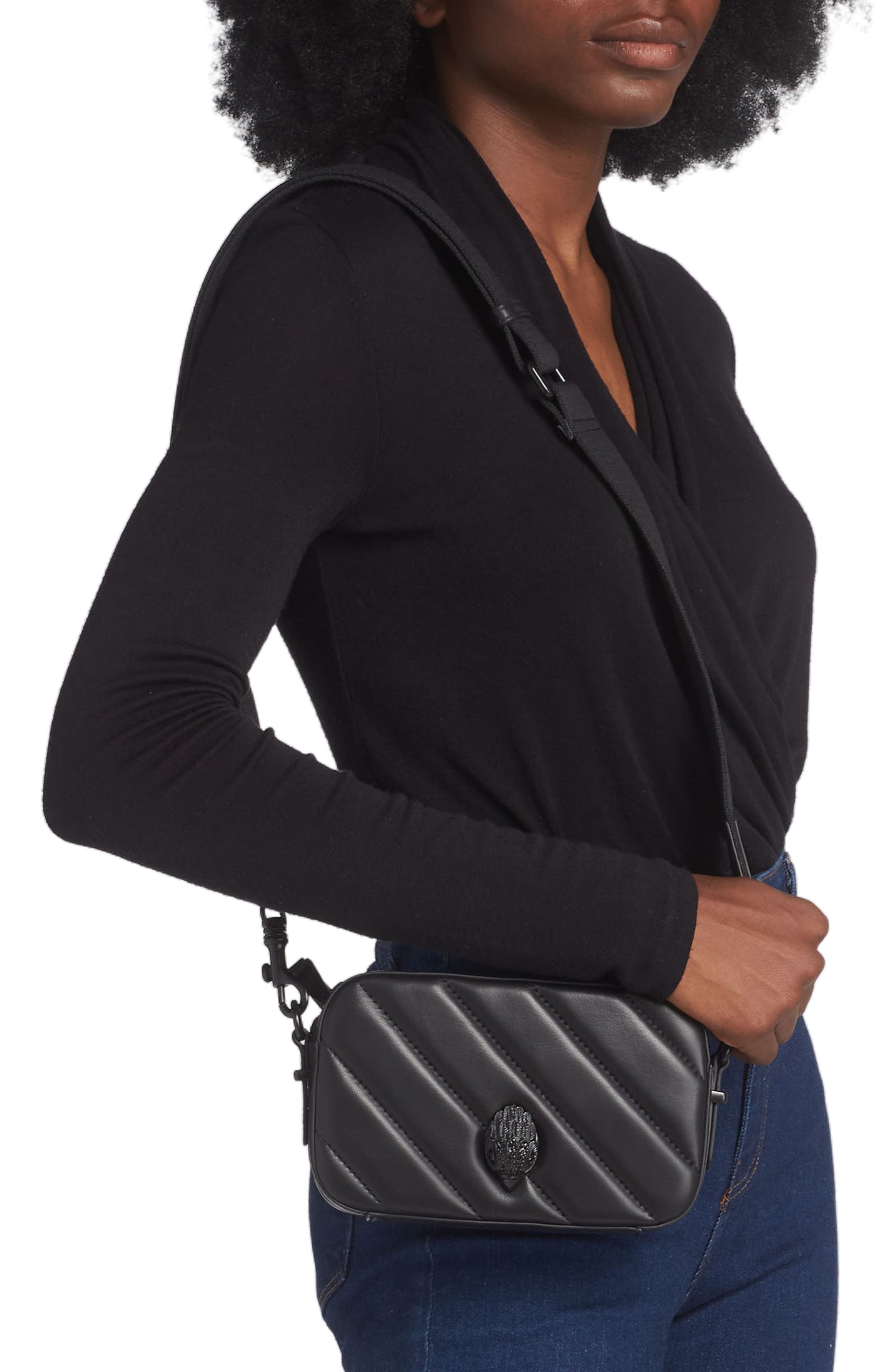 Soho Leather Camera Bag, Alternate, color, BLACK