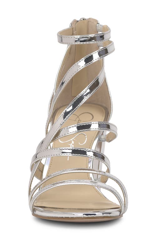 Jessica Simpson Women's Stassey Strappy Block Heel Dress Sandals In Silver
