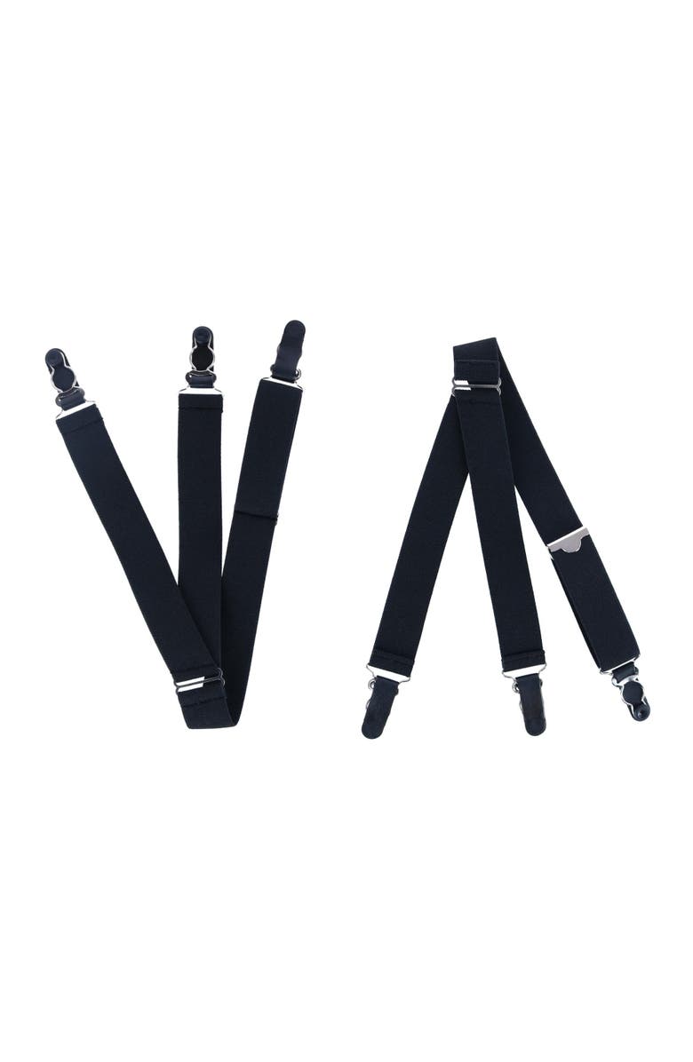 Trafalgar Sutton Elastic Shirt Garters, Alternate, color, Black