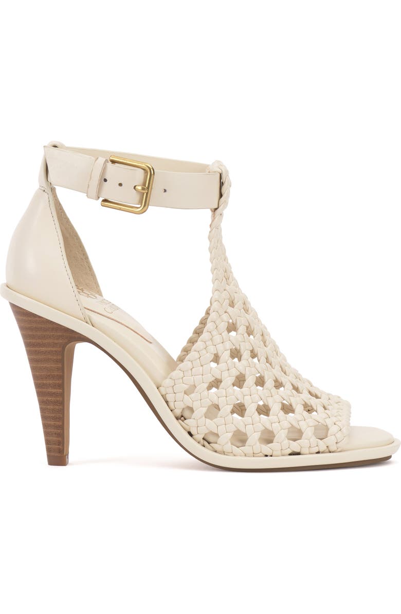 Vince Camuto Frasper Woven Ankle Strap Sandal, Alternate, color, Creamy White