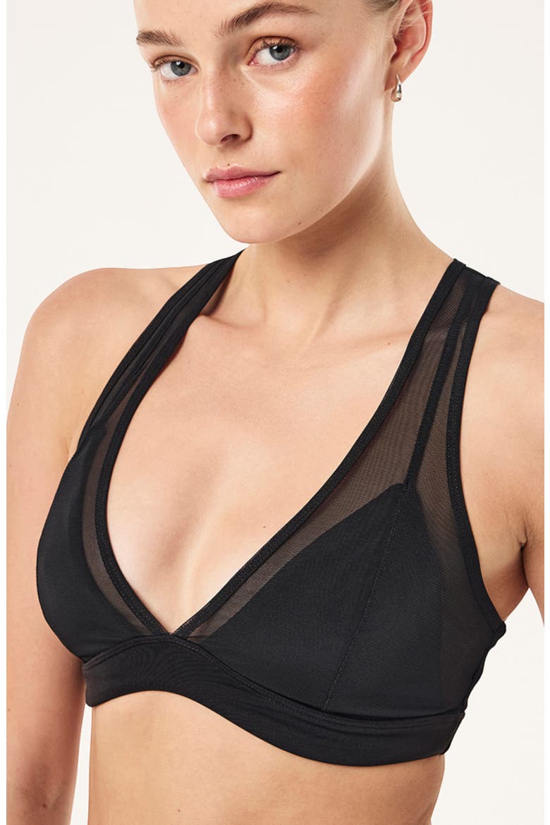 All Out Mesh Sports Bra, Alternate, color, BLACK