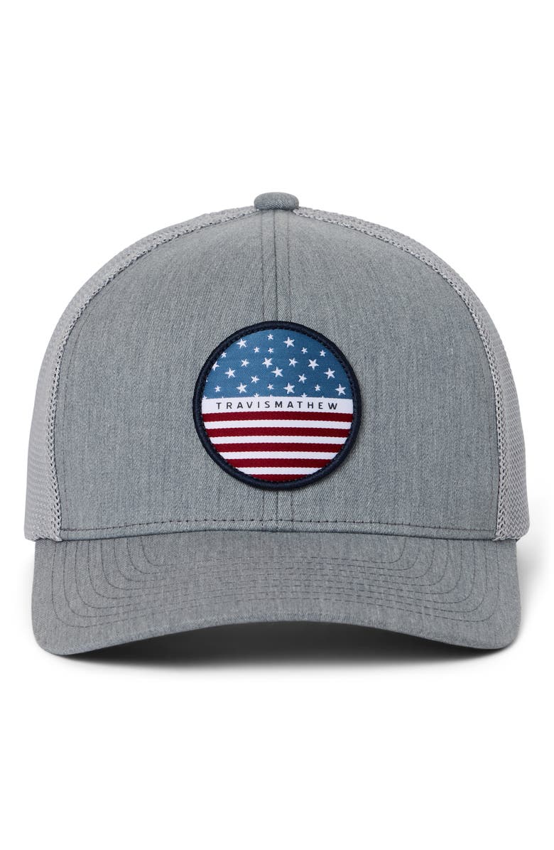 TravisMathew Sunborn Snapback Trucker Cap, Alternate, color,