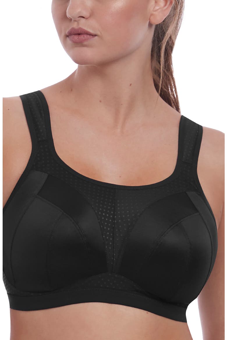 Dynamic Wireless Soft Cup Sports Bra, Main, color, JET