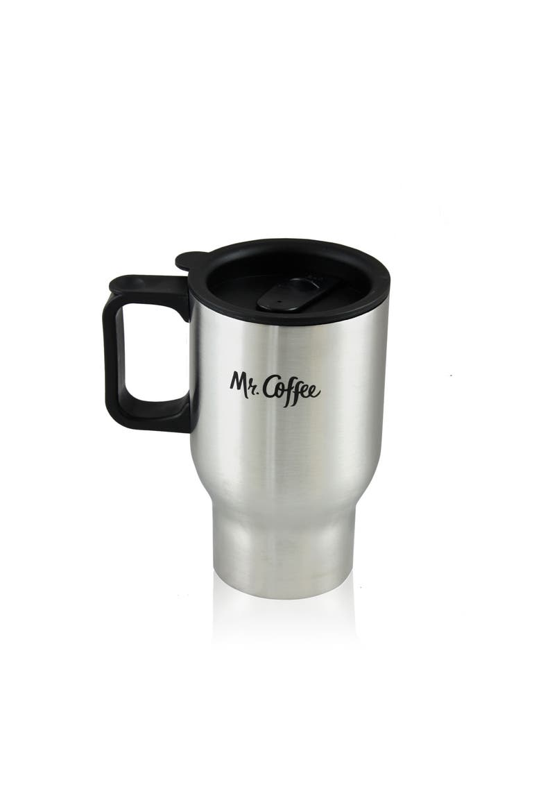 13.5 Ounce Stainless Steel Thermal Travel Mug Cup, Alternate, color, Metallic Silver