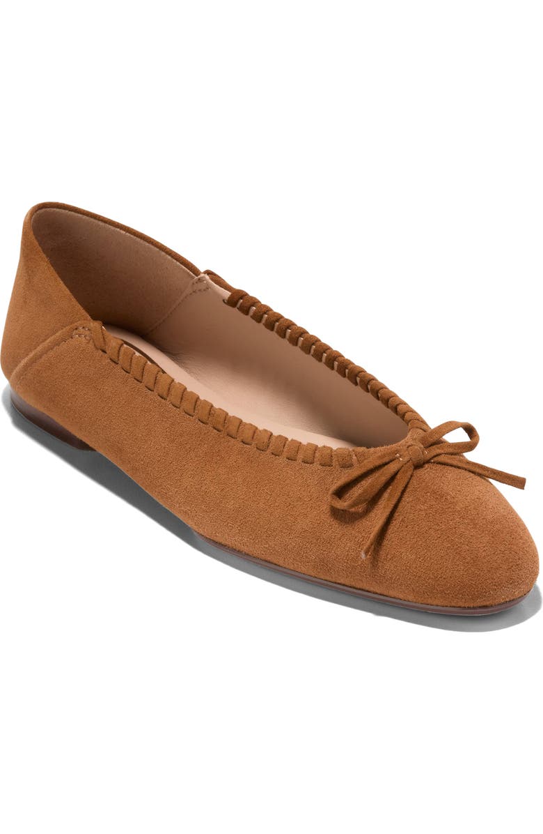 Cole Haan Jaya Travel Ballet Flat, Main, color, Tobacco Suede