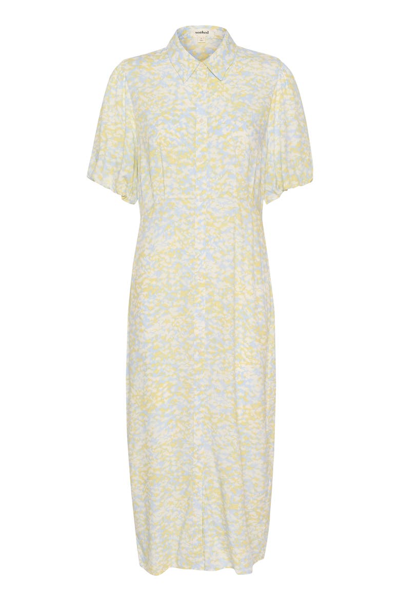 Wynter Midi Half Sleeve Shirt Dress, Alternate, color, Skyway Dizzy Print