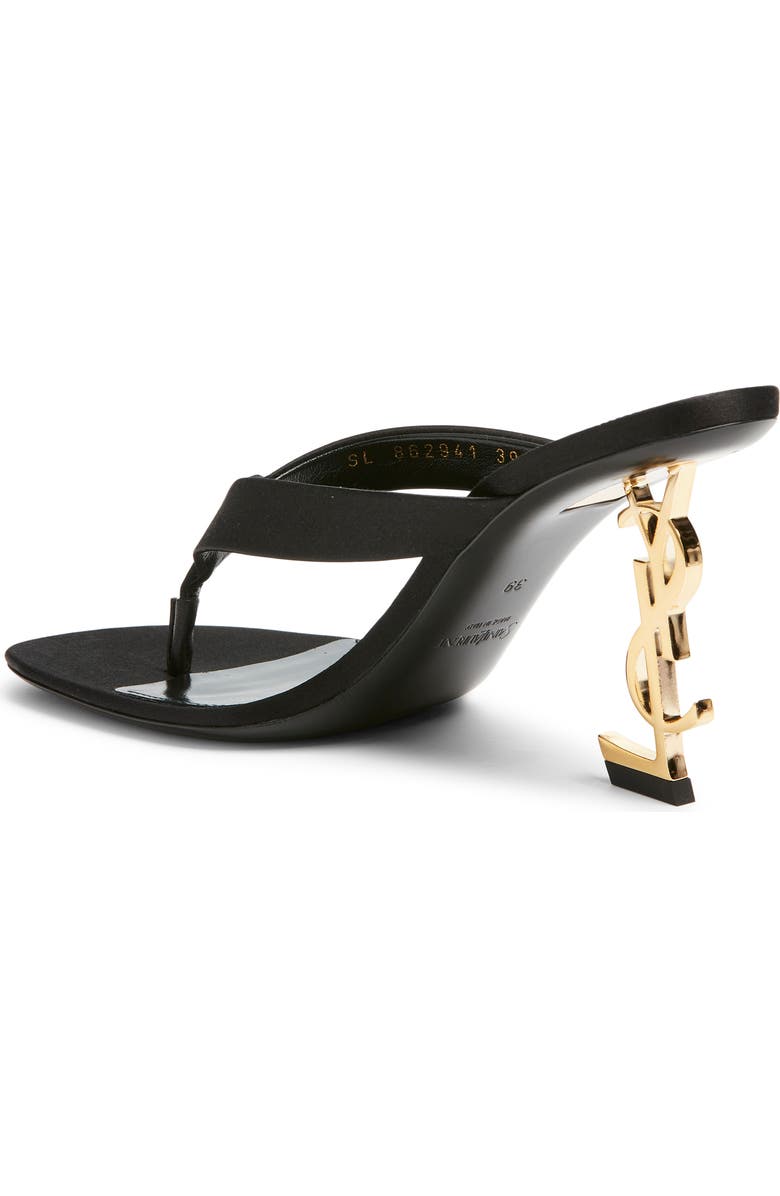 Saint Laurent Opyum Thong Sandal, Alternate, color, Black