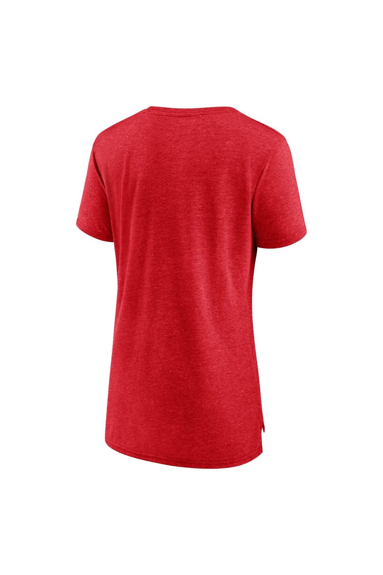 Women's Fanatics Branded Heather Red Chicago Bulls League Leader Tri-Blend T-Shirt, Alternate, color, Heather Red