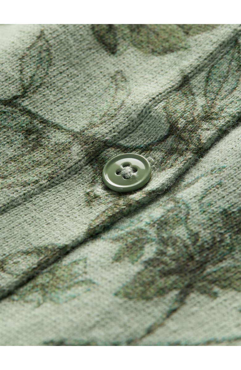 Alice + Olivia Carson Print Crop Cardigan, Alternate, color, Mystic Garden Sage