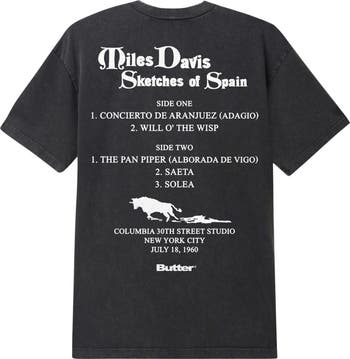 【BUTTER GOODS】x Miles Davis Sketches Of Spain Tee Tシャツ Butter Goods Miles Davis Sketches of Spain Cotton Graphic T