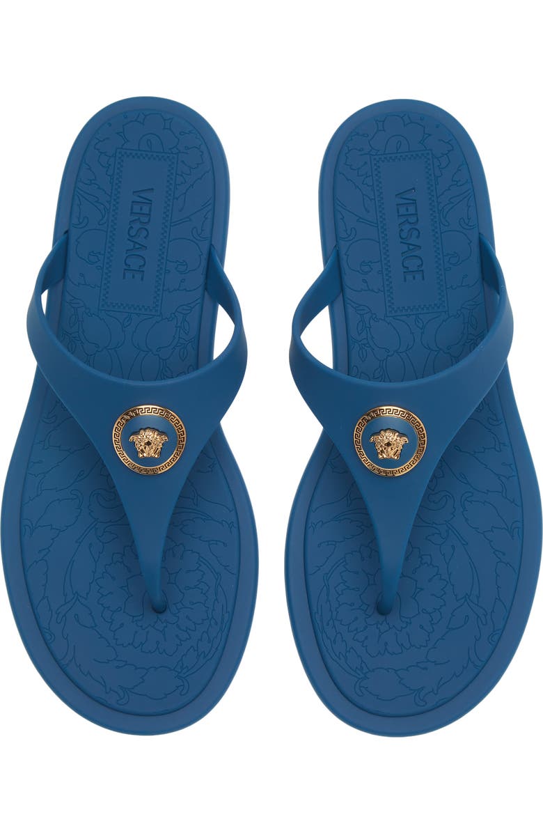 Versace Medusa Flip Flop, Alternate, color, Pastel Blue Gold