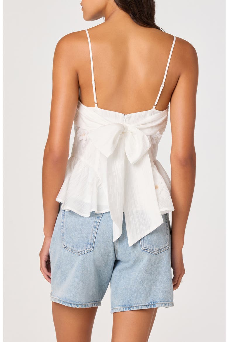 Kassidy Floral Appliqué Camisole, Alternate, color, WHITE
