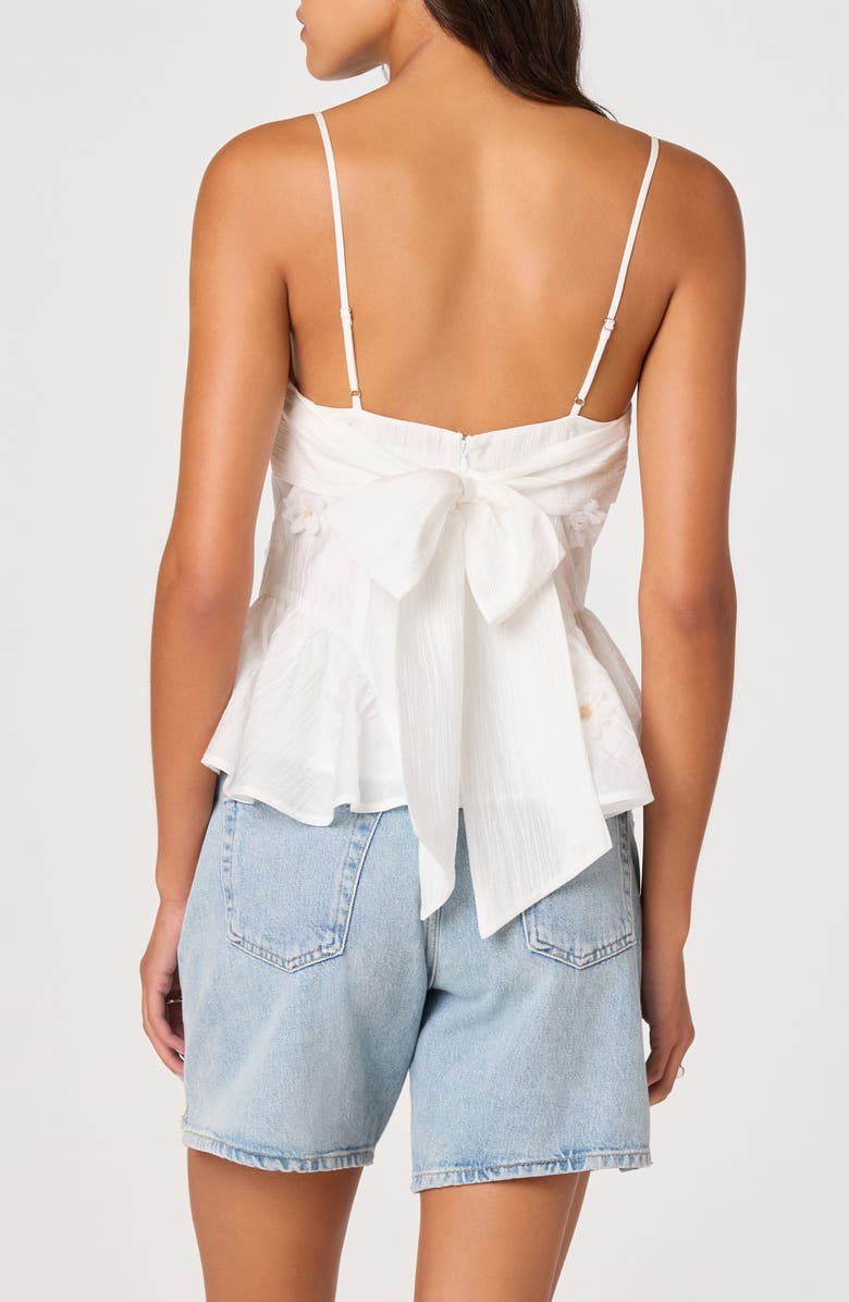 ASTR the Label Kassidy Floral Appliqué Camisole, Alternate, color, White