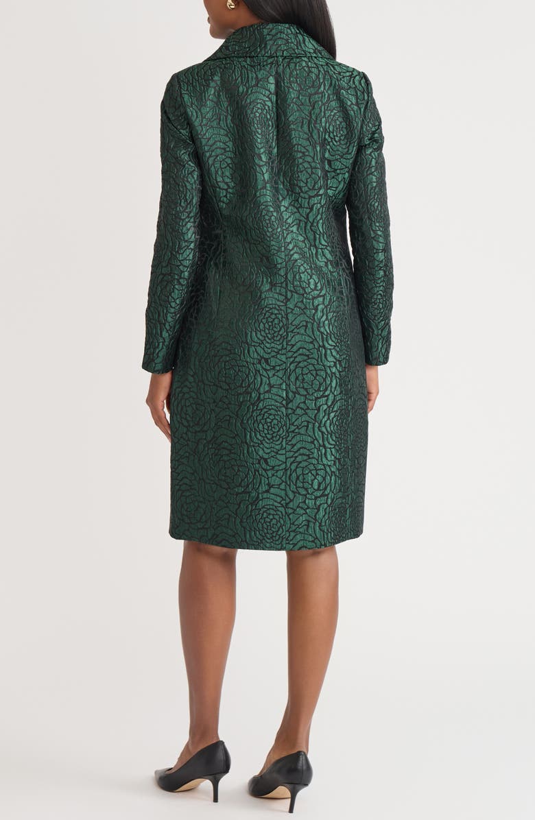 KASPER Floral Jacquard Topper Coat, Alternate, color,
