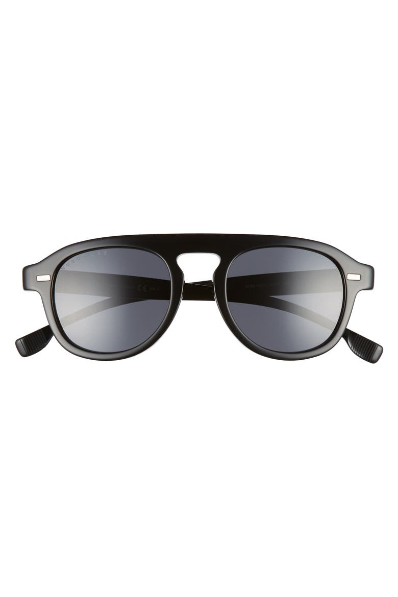 49mm Polarized Sunglasses, Alternate, color, BLACK