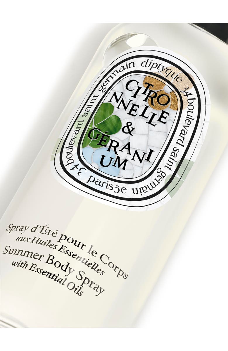 Diptyque Lemongrass & Geranium Summer Body Spray, Alternate, color, 