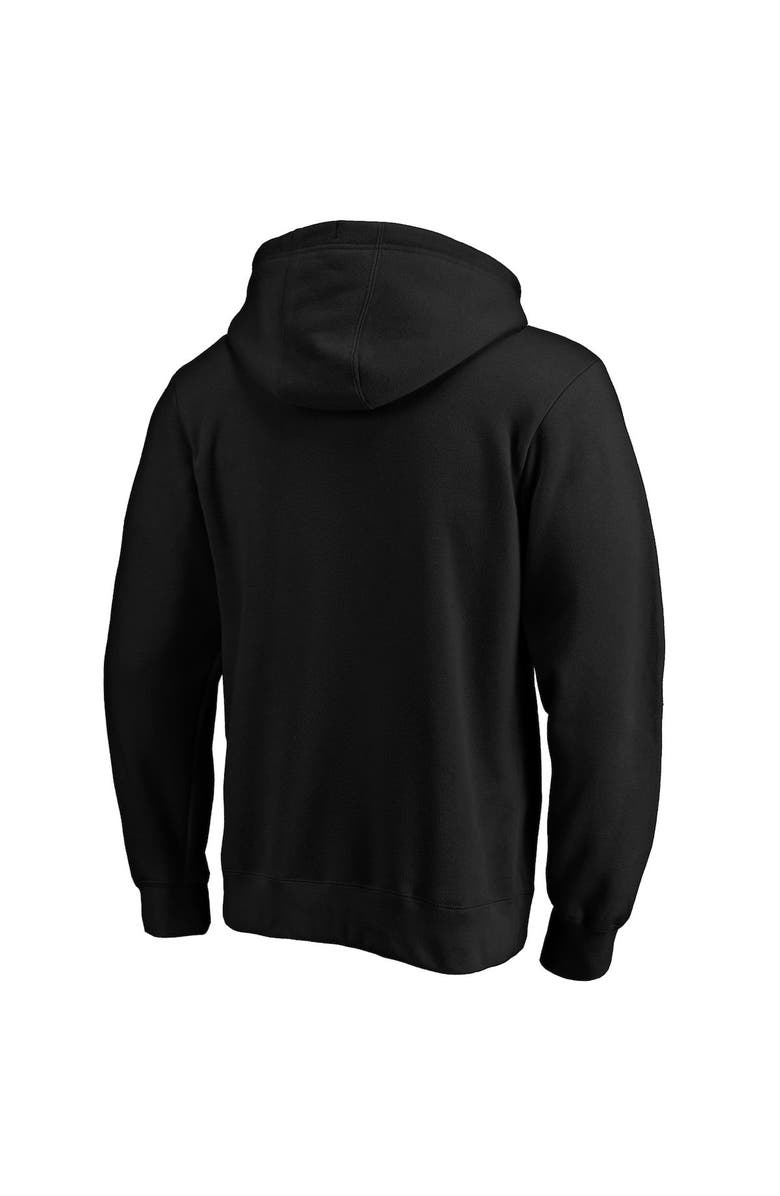 FANATICS Men's Fanatics Branded Black Charlotte FC Primary Logo Fitted Pullover Hoodie, Alternate, color,