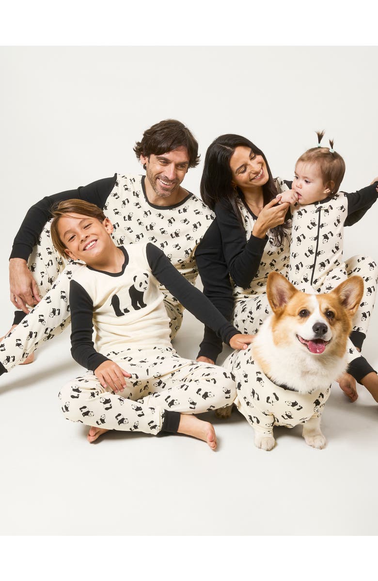 Leveret Two-Piece Cotton Printed Matching Family Pajamas, Animal Friends, Alternate, color, Panda